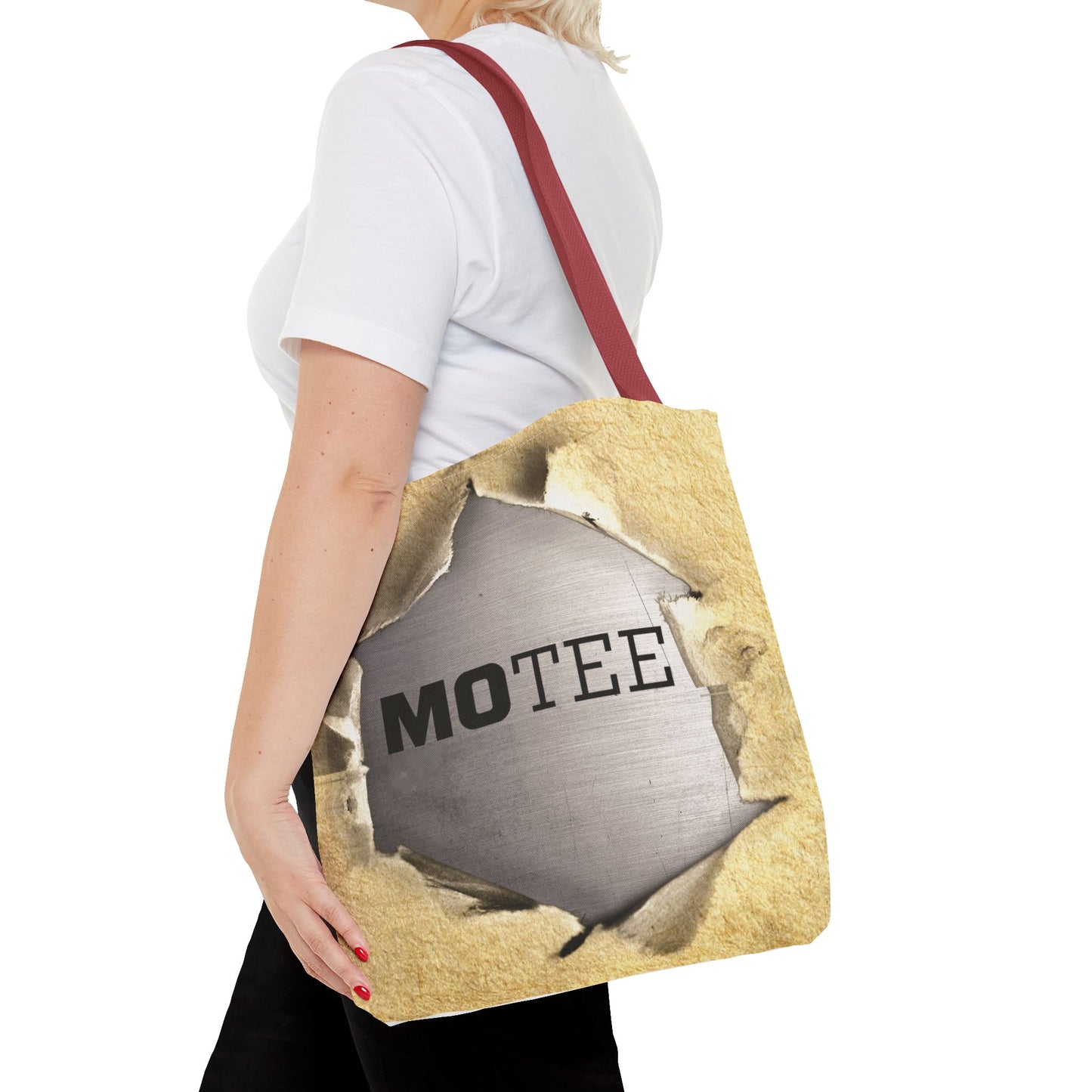 Tote Bag — Vintage Torn Paper Reveal Design ("MOTEE")