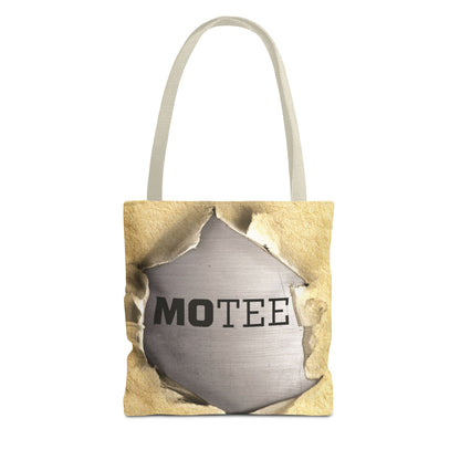 Tote Bag — Vintage Torn Paper Reveal Design ("MOTEE")