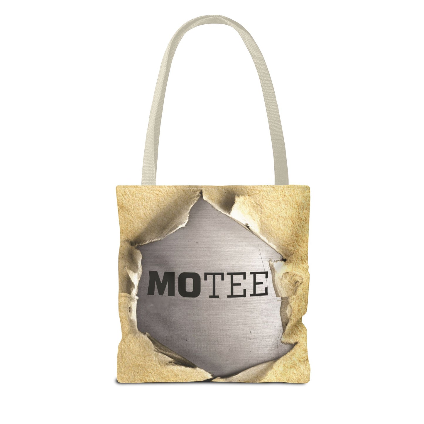 Tote Bag — Vintage Torn Paper Reveal Design ("MOTEE")