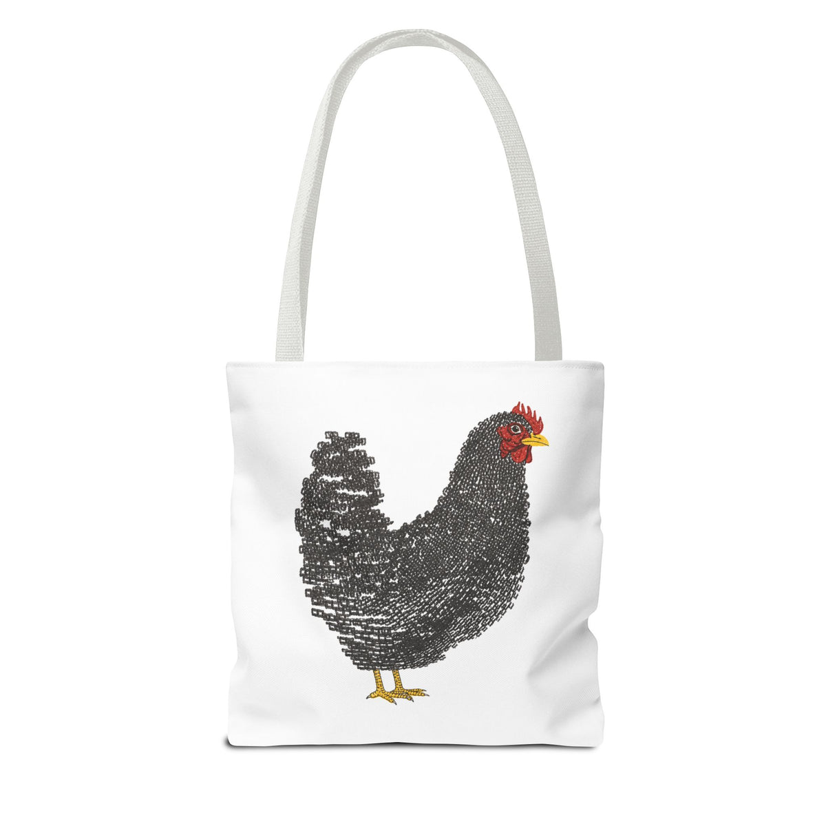 Black Hen Illustration Tote Bag – Farmhouse Chicken Market Tote