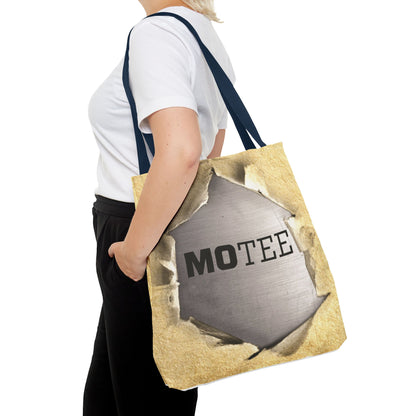 Tote Bag — Vintage Torn Paper Reveal Design ("MOTEE")