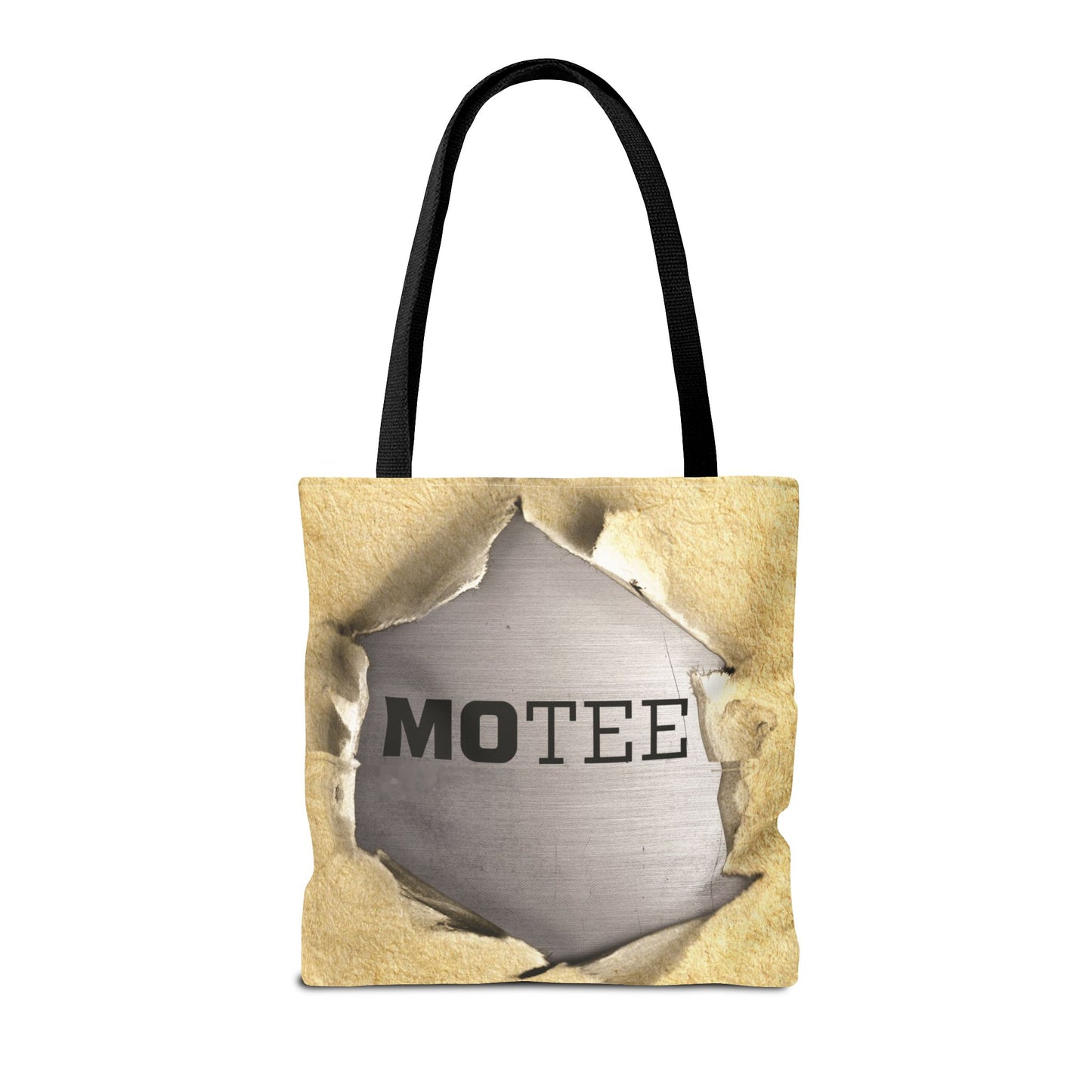 Tote Bag — Vintage Torn Paper Reveal Design ("MOTEE")