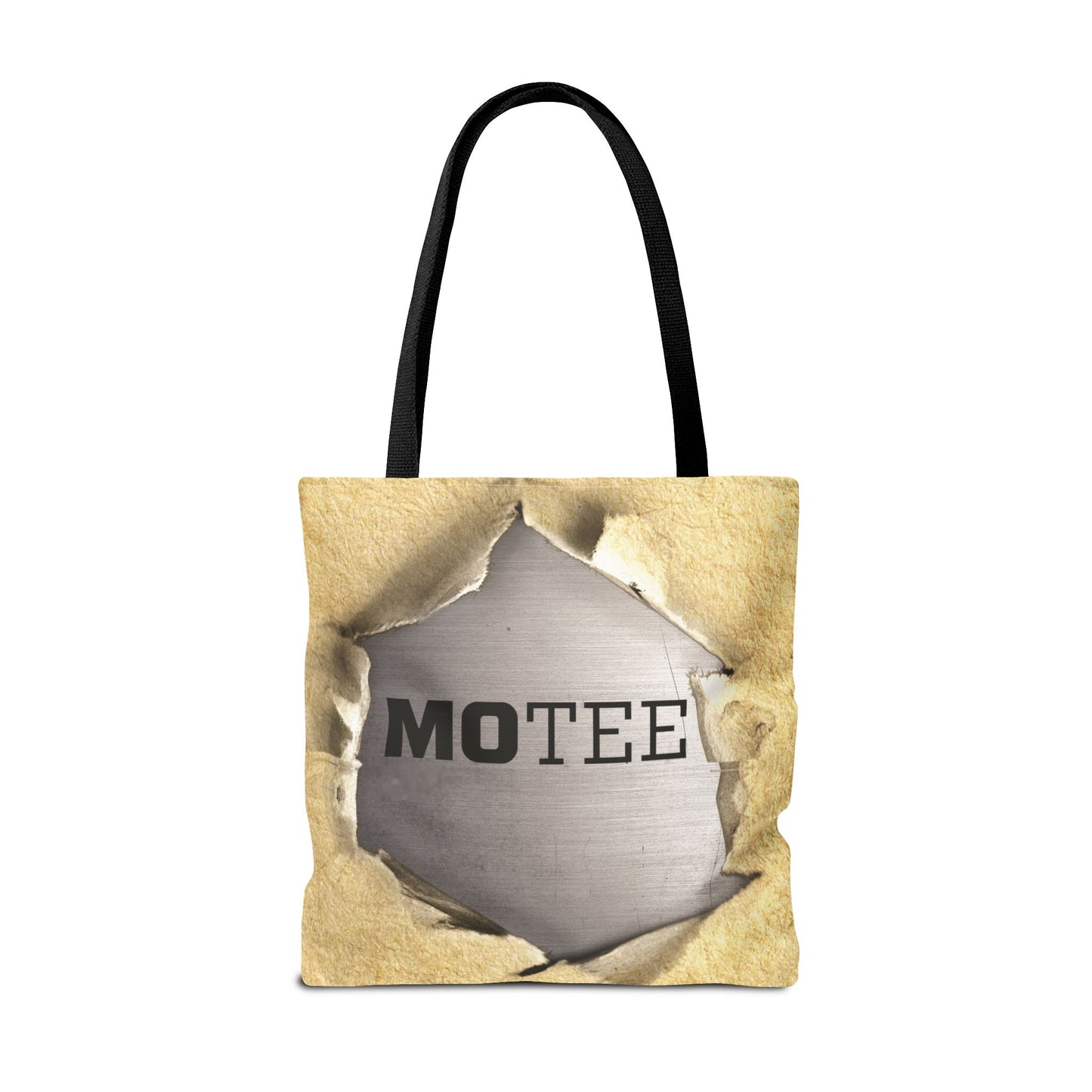 Tote Bag — Vintage Torn Paper Reveal Design ("MOTEE")