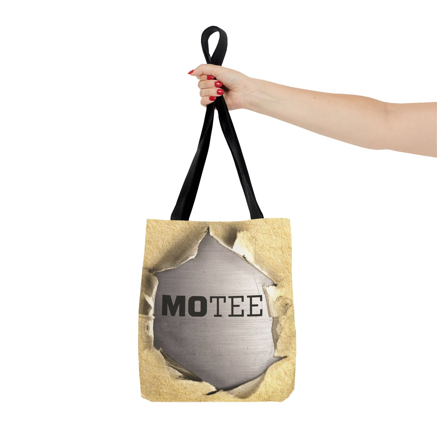 Tote Bag — Vintage Torn Paper Reveal Design ("MOTEE")