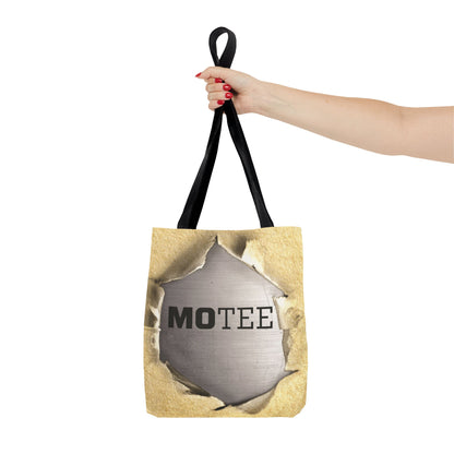 Tote Bag — Vintage Torn Paper Reveal Design ("MOTEE")