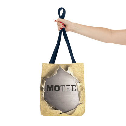 Tote Bag — Vintage Torn Paper Reveal Design ("MOTEE")