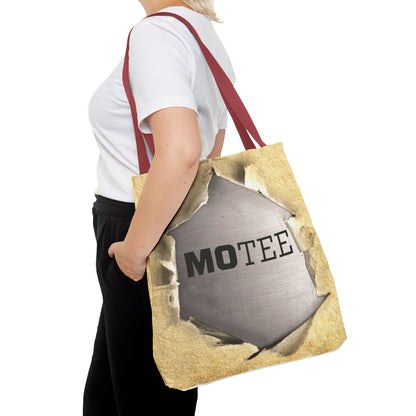 Tote Bag — Vintage Torn Paper Reveal Design ("MOTEE")