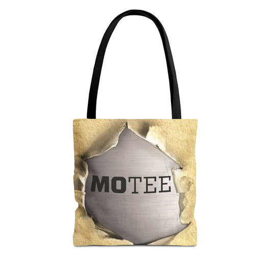 Tote Bag — Vintage Torn Paper Reveal Design ("MOTEE")