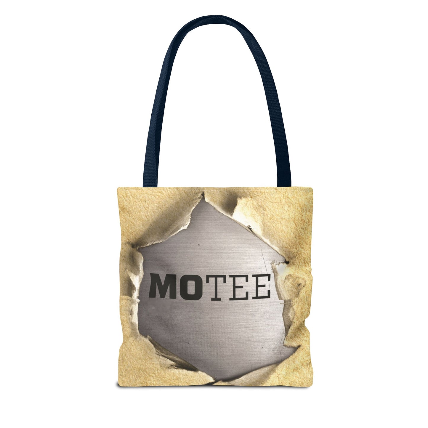Tote Bag — Vintage Torn Paper Reveal Design ("MOTEE")