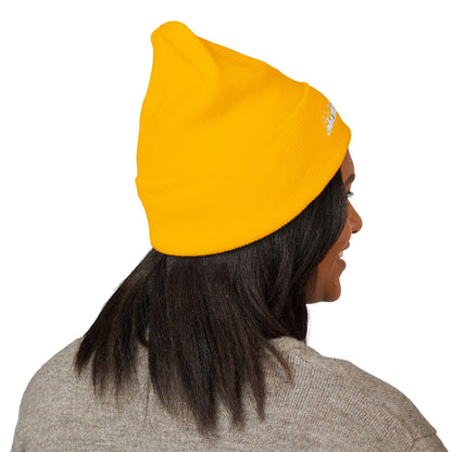 Embroidered City Skyline Cuffed Beanie