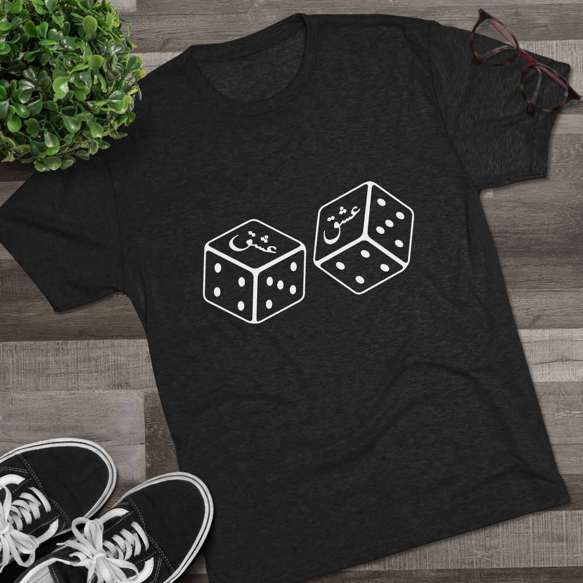 Lucky Dice Graphic Tee — Cute Kawaii Dice Illustration Shirt