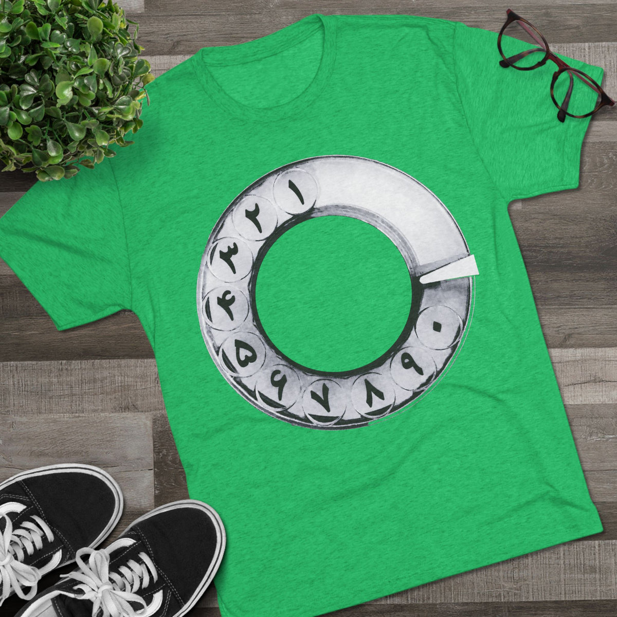 Persian Rotary Dial Tee — Vintage Phone Illustration Crew