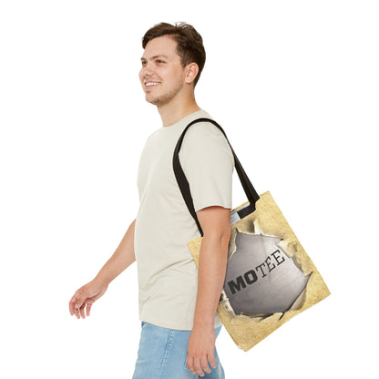 Tote Bag — Vintage Torn Paper Reveal Design ("MOTEE")