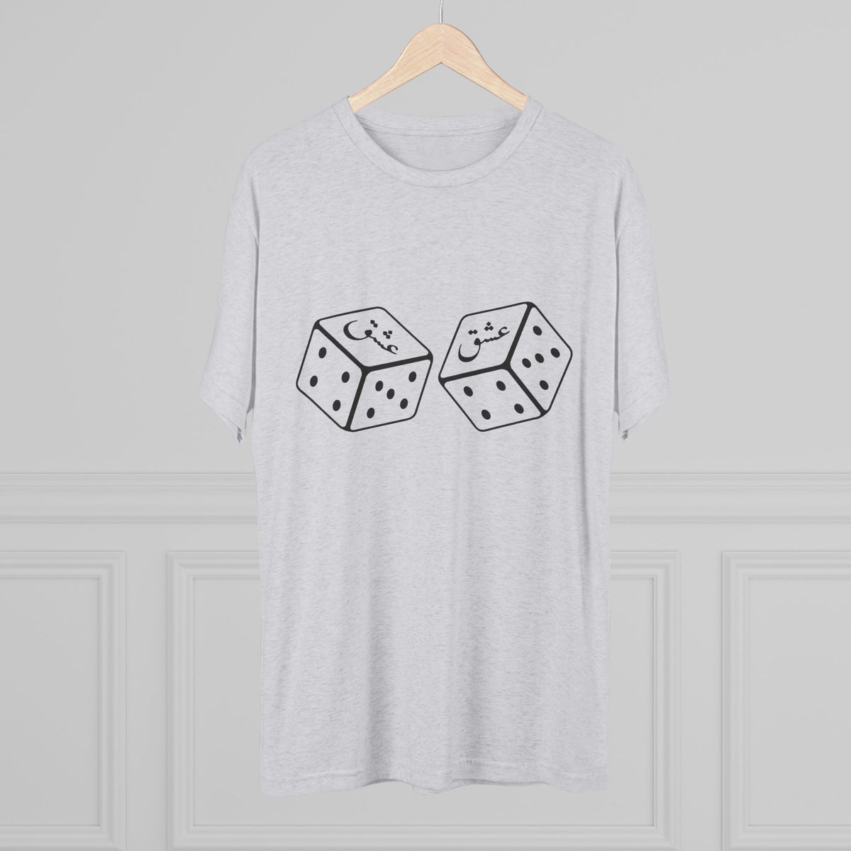 Cute Pair of Dice Graphic Tee — Kawaii Dice Line Art T‑Shirt