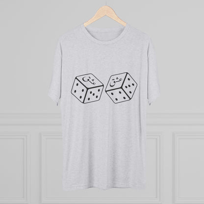 Cute Pair of Dice Graphic Tee — Kawaii Dice Line Art T‑Shirt