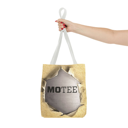 Tote Bag — Vintage Torn Paper Reveal Design ("MOTEE")