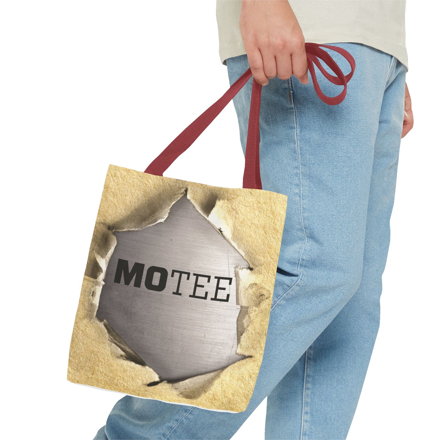 Tote Bag — Vintage Torn Paper Reveal Design ("MOTEE")