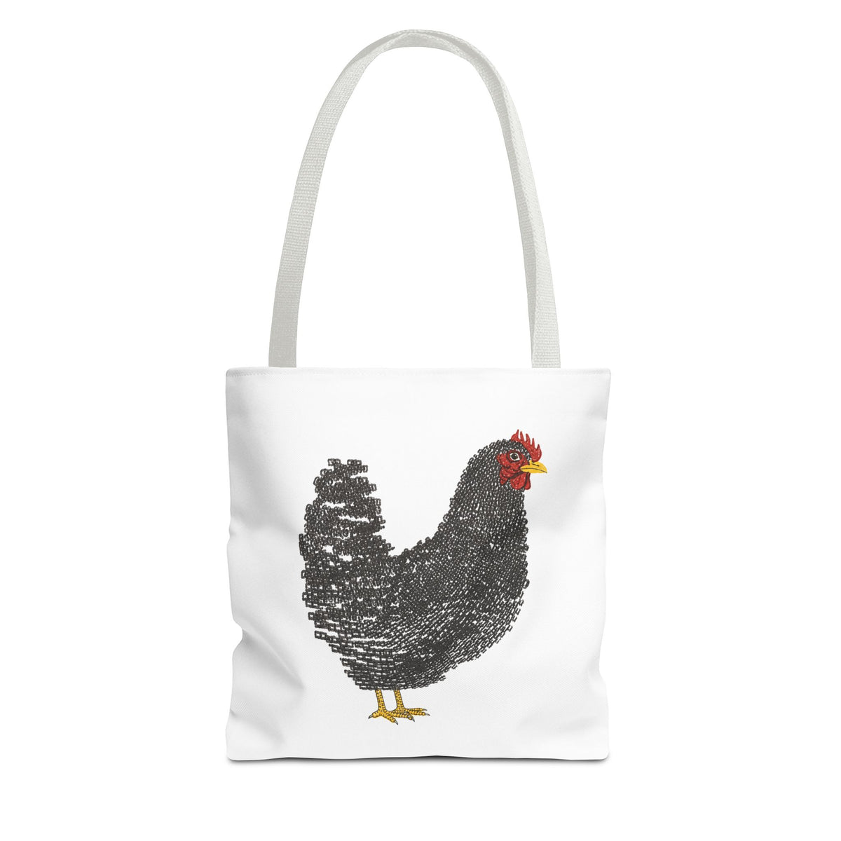 Black Hen Illustration Tote Bag – Farmhouse Chicken Market Tote