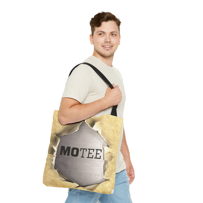 Tote Bag — Vintage Torn Paper Reveal Design ("MOTEE")