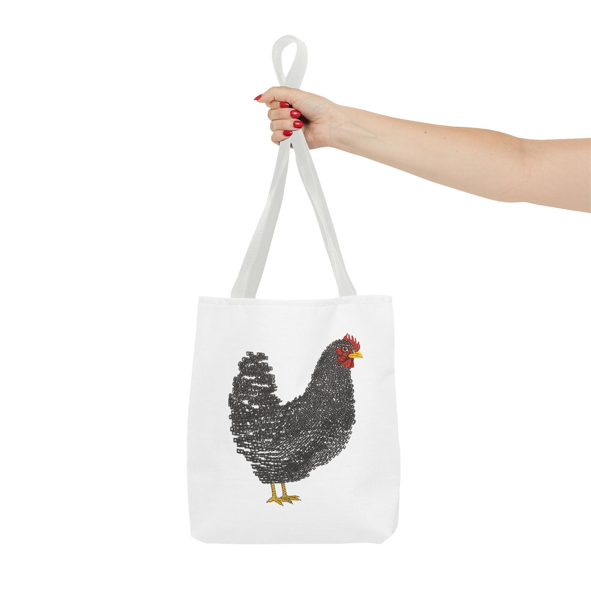 Black Hen Illustration Tote Bag – Farmhouse Chicken Market Tote