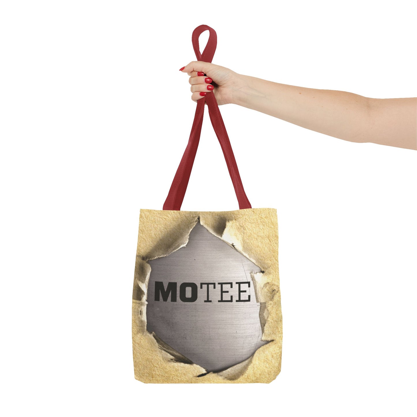 Tote Bag — Vintage Torn Paper Reveal Design ("MOTEE")