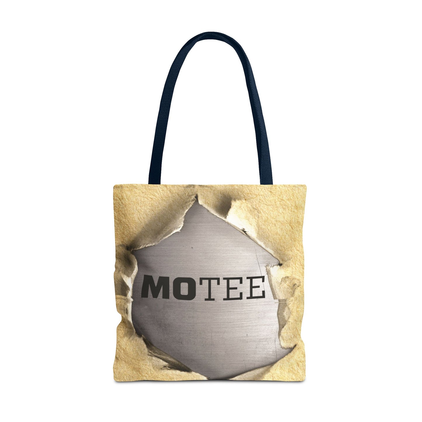 Tote Bag — Vintage Torn Paper Reveal Design ("MOTEE")