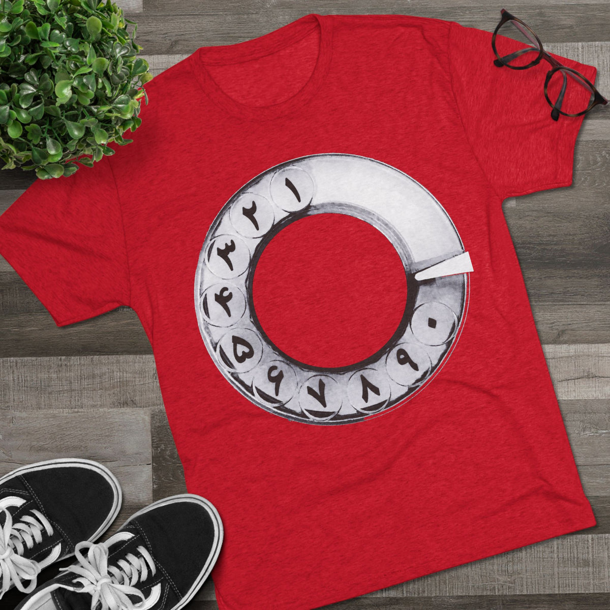 Persian Rotary Dial Tee — Vintage Phone Illustration Crew