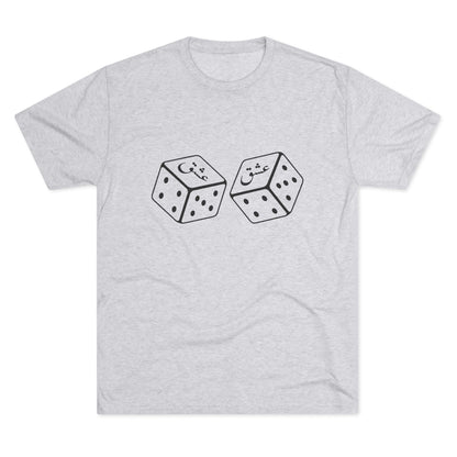Cute Pair of Dice Graphic Tee — Kawaii Dice Line Art T‑Shirt