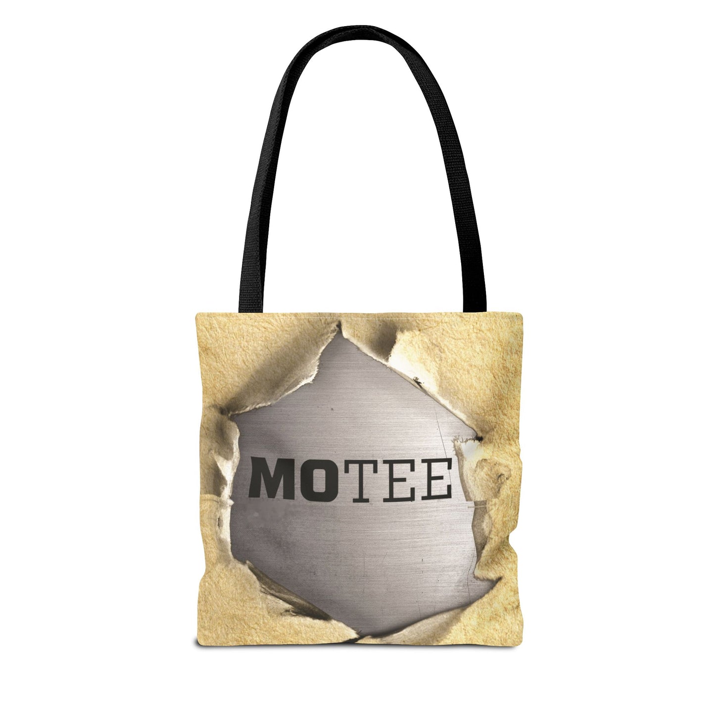 Tote Bag — Vintage Torn Paper Reveal Design ("MOTEE")
