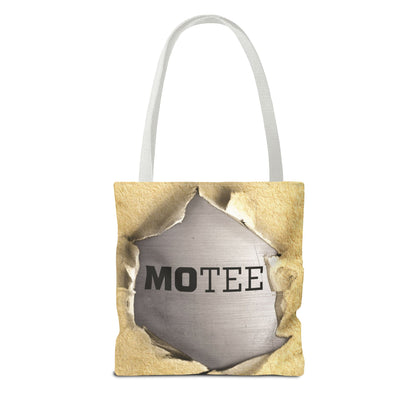 Tote Bag — Vintage Torn Paper Reveal Design ("MOTEE")