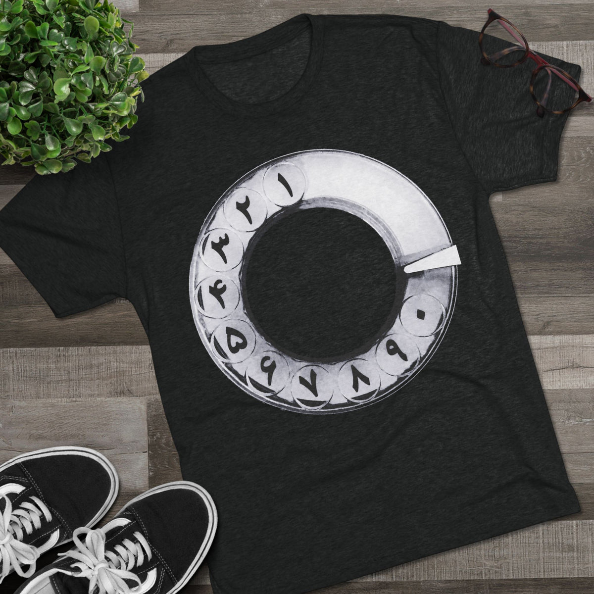 Persian Rotary Dial Tee — Vintage Phone Illustration Crew