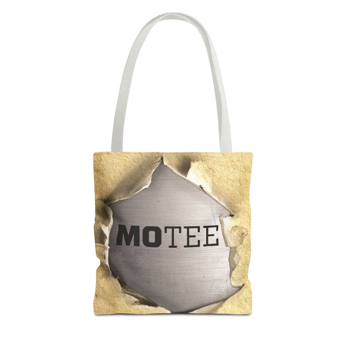 Tote Bag — Vintage Torn Paper Reveal Design ("MOTEE")